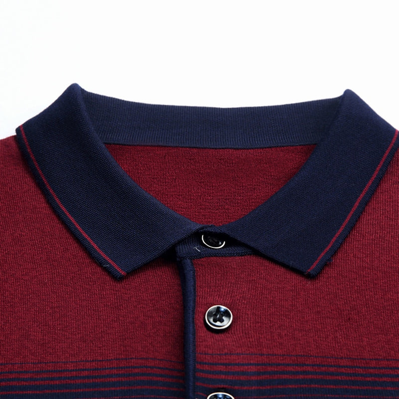 2022 Brand Short Sleeve Polo Tee Shirt Men Casual Summer Striped Men&