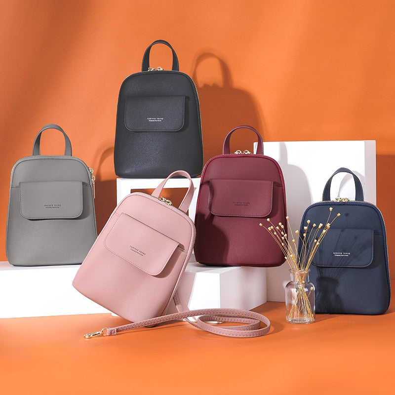 Mochila Forever Young para mujer, Mochila pequeña de moda para mujer, bolso de cuero suave para mujer, Mini Mochila, monedero de alta calidad