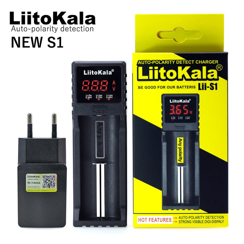 Liitokala Lii402 Lii202 Lii100 LiiS1 18650 cargador 1,2 V 3,7 V 3,2 V AA/AAA 26650 NiMH batería de iones de litio cargador inteligente 5V 2A enchufe de la UE