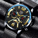 Luxury Mens Bracelets Watches Fashion Men Stainless Steel Mesh Belt Quartz Watch Business Casual Male Clock relogio masculino