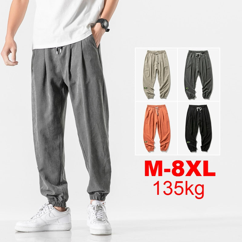 Big 5XL 6XL 7XL 8XL Hombres Casual Nuevo Sólido Pantalones de chándal Hombres Hip Hop Casual Harem Pantalones Streetwear Pantalones masculinos Pantalones de talla grande