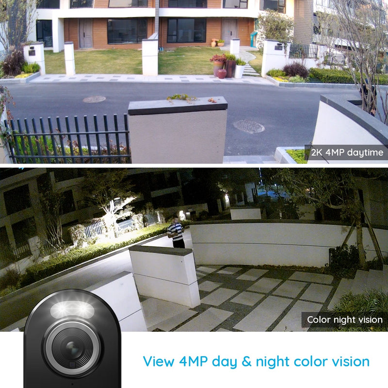 Reolink Argus 3 Pro con panel solar 4MP 2.4G / 5GHz Cámara WiFi Detección humana / de automóvil Audio bidireccional Color Visión nocturna Hogar inteligente