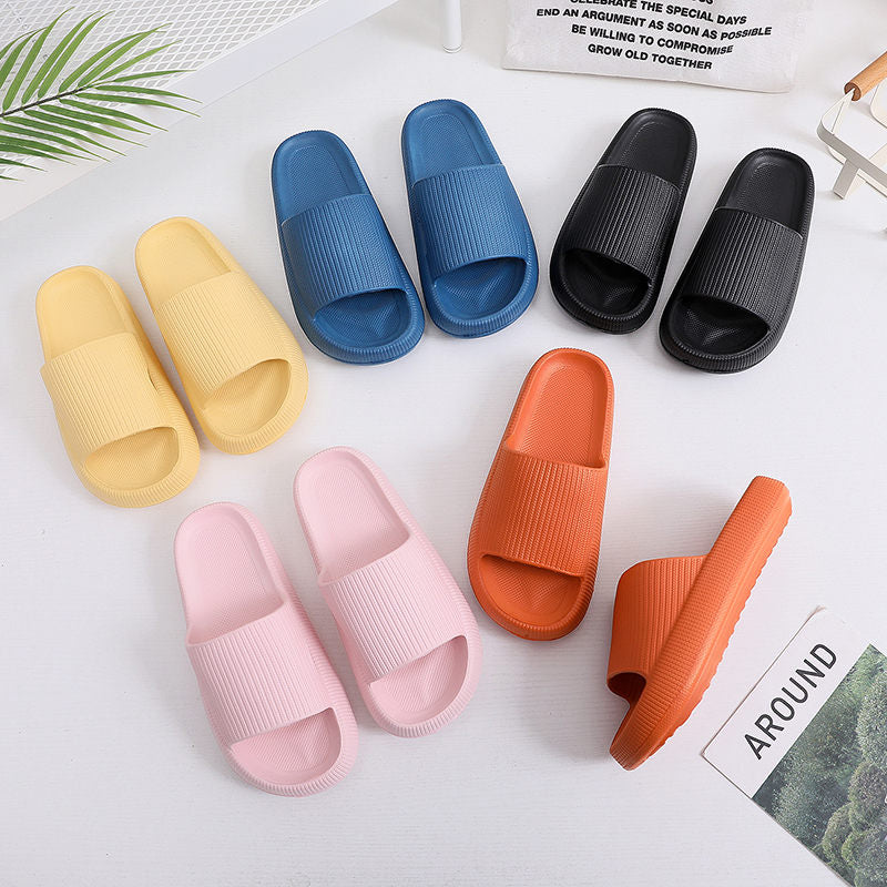 Women Thick Platform Slippers Indoor Bathroom Slipper Soft Eva Anti-Slip Couples Home Floor Slides Ladies Summer Shoes