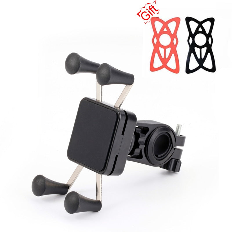 Univerola Bike Phone Mount for Motorcycle&amp;Bike Handlebars X-Clip Stand GPS Mount Bracket, Adjustable, Fits For iPhone 11/11 Pro