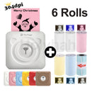 Peripage A6 304dpi Mini Impresora de bolsillo Bluetooth Impresora térmica de fotosRed Marrón Amarillo para teléfono móvil Android IOS Regalo