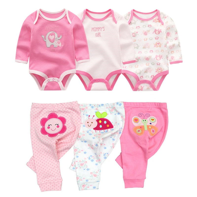 2022 Baumwolle Baby Mädchen Kleidung Bodysuits + Hosen Baby Sets Neugeborene Kleidung Sets Herbst Winter Baby Boy Kleidung Roupa de bebe