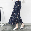 2021 Bohemian High Waist Floral Print Summer Skirts Womens Boho Asymmetrical Chiffon Skirt Maxi Long Skirts For Women