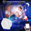 Smart life wifi APP starry sky projector galaxy projector stars moon ocean voice music control LED night light lamp for kid gift