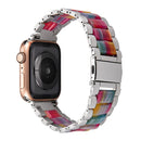 Resin Stainless Steel Strap Watchband for apple watch 5 band 44mm iwatch 42mm Series 5 4 3 2 Wrist Accessories loop 40m bracelet