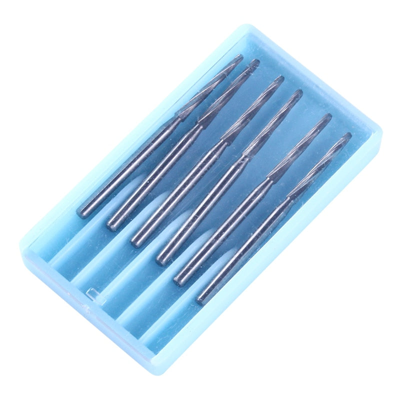 AZDENT 6Pc Dental Surgical Carbide Bone Cutters Finishing Burs FG Bur 28mm