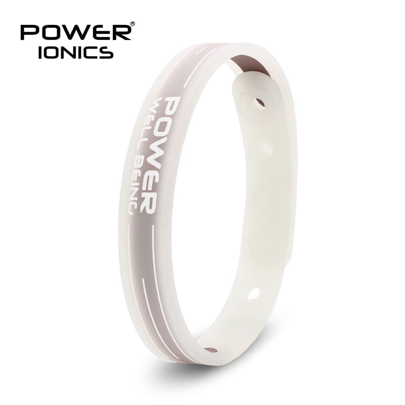 Power Ionics bio health benifits ion balance power therapy silicone sports choker tourmaline germanium wristband bracelet