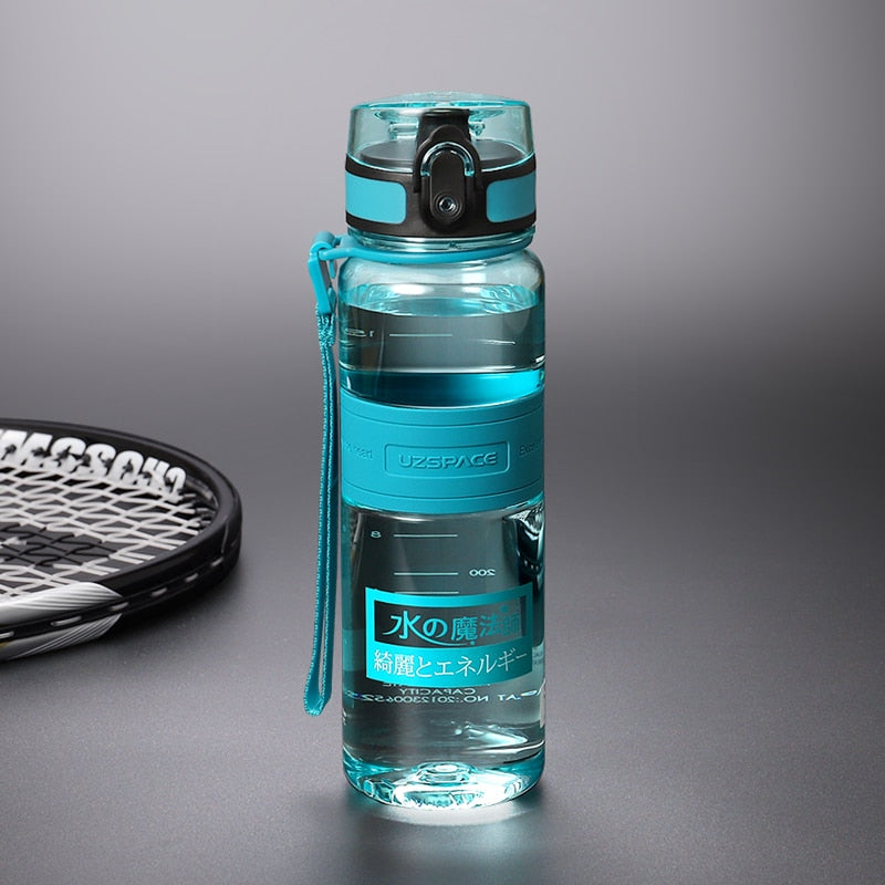 500/1000 ml Sport-Wasserflaschen BPA-freier tragbarer auslaufsicherer Shaker für kalte Säfte im Freien, transparente Kunststoff-Trinkgefäße