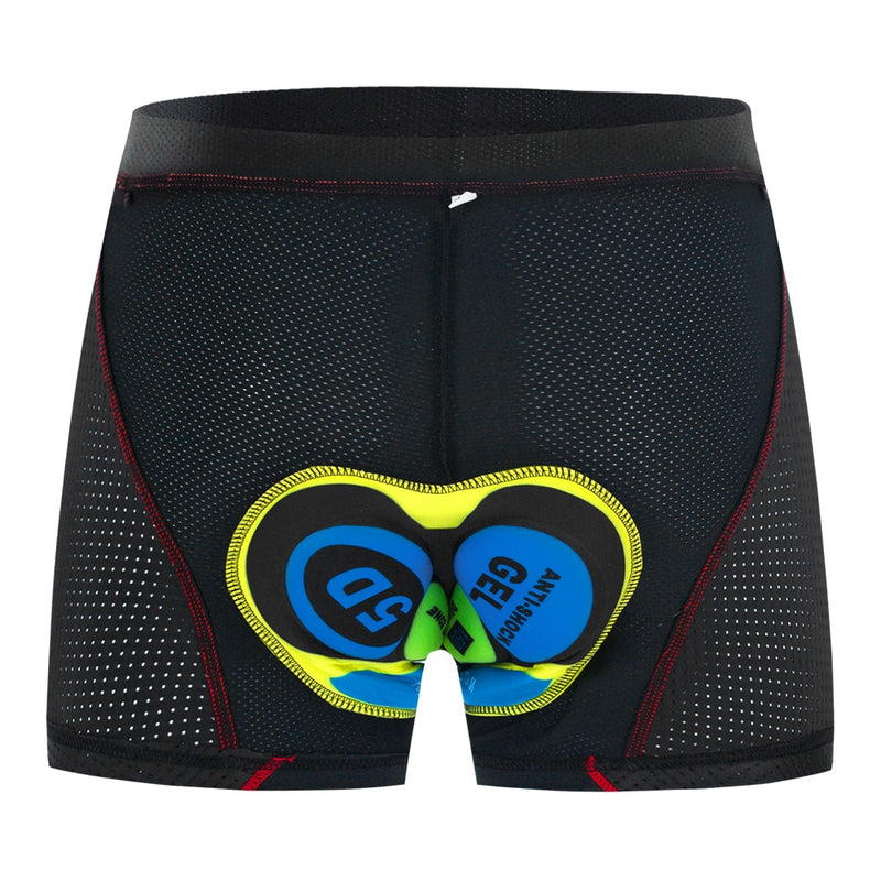 WOSAWE 2022 pantalones cortos de ciclismo con almohadillas para hombre de secado rápido transpirable bicicleta 5D Gel acolchado bicicleta ropa interior MTB ciclismo gel pantalones cortos