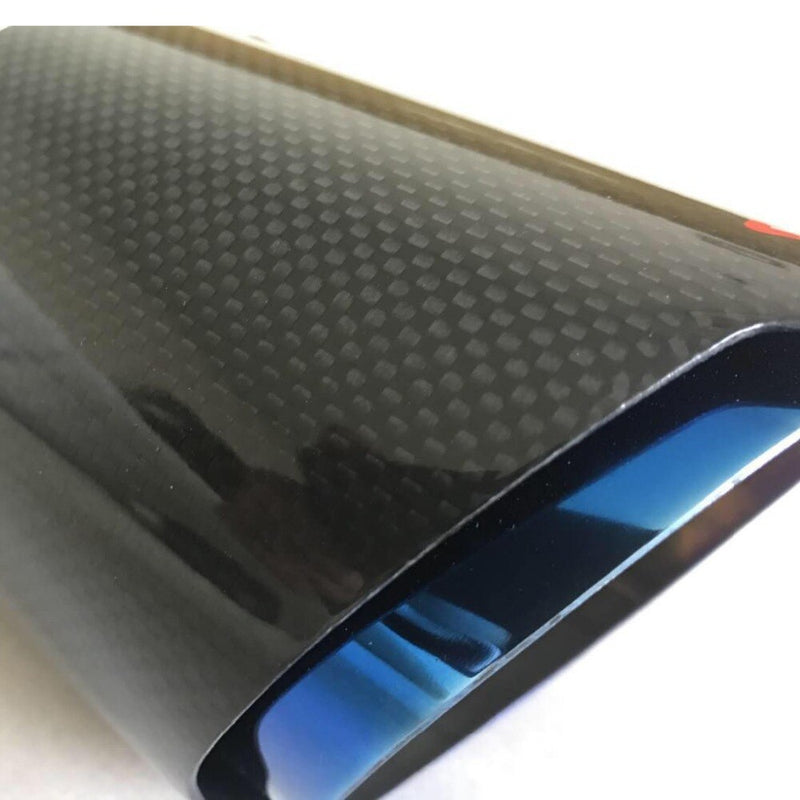 1PC Single Car Exhaust tip Blue Pipe  Glossy  Plain Carbon Muffler pipe for CX-4 E71