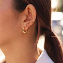 Slovecabin 925 Sterling Silver Luxury Hoop Piercing Boucle Doreille Femme Gold Round Circle Fashion Earrings for Women Jewerly