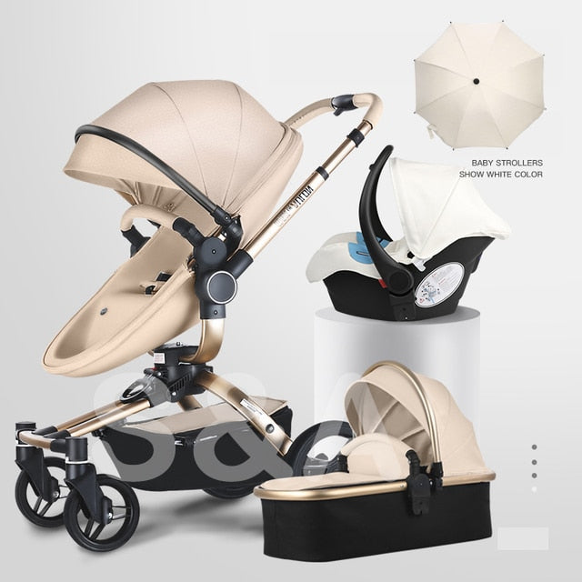 Fast and free shipping 3in1 Aulon baby stroller free return pram new model in 2021 lying and seat 2in1 carriage