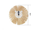 INS Nordic Hand woven Cartoon Lion Hanging Decorations Cotton Thread Weaving Animal Head Ornament Children room Wall Hanging