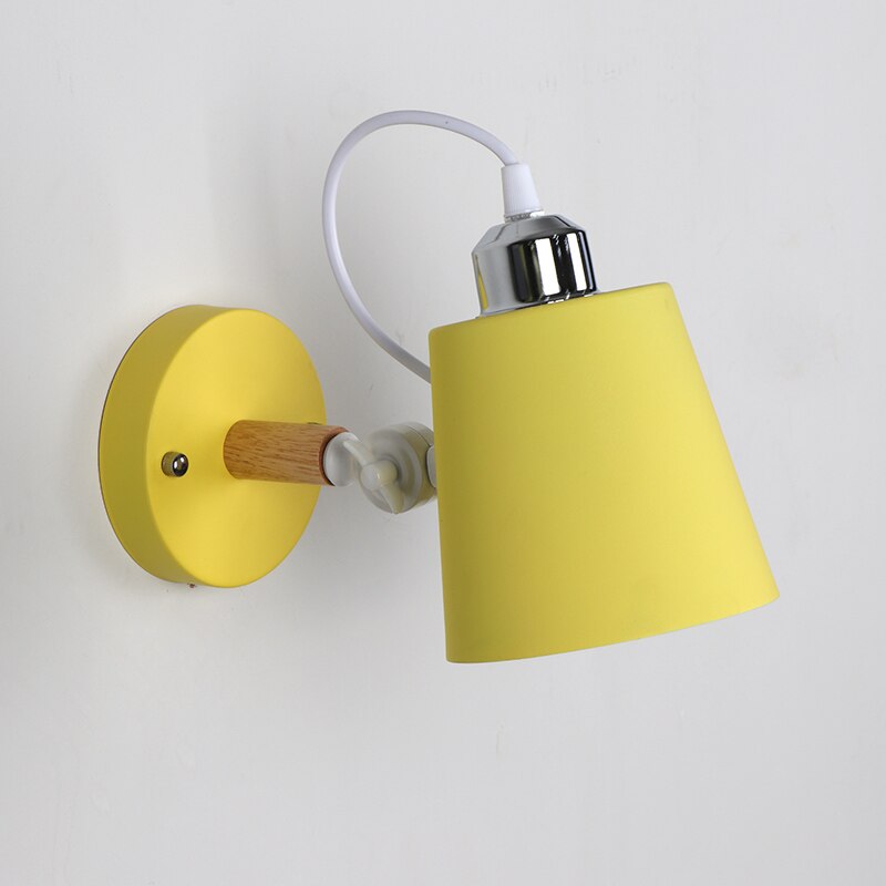 Wall Lamp Modern Bedroom Beside Lighting Decoration Hotel Room Wall Lamp Indoor Lighting Macaroon Colors E27 Holder Without Bulb