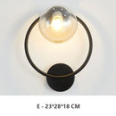 Post-modern Simple Interior Wall Lamp Glass Bedroom Light luxury Round Corridor Stair Nordic Led Wall Lights Fixture Black Gold