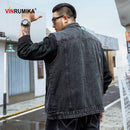 Big Size 2022 Men Kpop Fashion Casual Style Autumn Spring Cowboy Black Vest Jacket Man Denim Blue Cotton Vests Coats 5XL 6XL 7XL