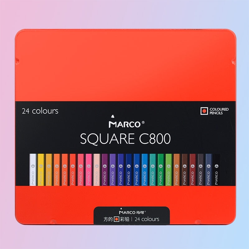 Andstal Marco 12/24/48 Colors SQUARE BODY Color Pencils Pastel/Classic oil/water Color Pencil Professional Colored Pencils