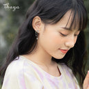 Thaya Versilberte Ohrringe Blau Künstliche Kristallblumen Ohrstecker Mode Ohrring Für Frauen Party Edlen Schmuck Geschenk