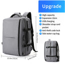 MOYYI Business Travel Double Compartment USB Charging Backpack Multi-Layer with Unique Digital Bag for 15.6 Inch Laptop Backpack