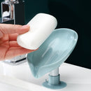 Leaf Shape Soap Dish Bathroom Soap Holder Drain Punch-Free Soap Box Bathroom Storage Tray Sponge Holder Kitchen Accessories