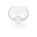 Non-Slip Cat Bowl Transparent Durable Pet Double Bowls With Raised Stand For Cats Dog Food Feeder Drink Water Bowl Pets Supplies