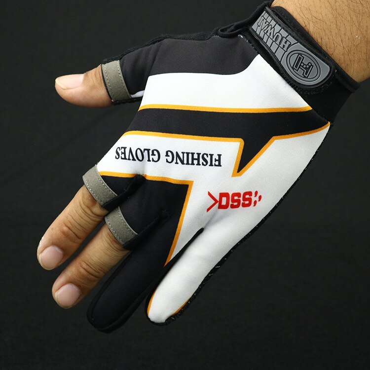 Three finger cut sport fishing gloves for hunting gloves guantes pesca finger protector gloves fishing fingertip