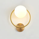 Post-modern Simple Interior Wall Lamp Glass Bedroom Light luxury Round Corridor Stair Nordic Led Wall Lights Fixture Black Gold