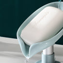 Leaf Shape Soap Dish Bathroom Soap Holder Drain Punch-Free Soap Box Bathroom Storage Tray Sponge Holder Kitchen Accessories