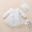 Baby Baptism Dress 2022 Bow Newborn Baby Girls Infant Dresses &amp; Clothes Snow White Baby Dress 1 Year Old Birthday Girl Dress