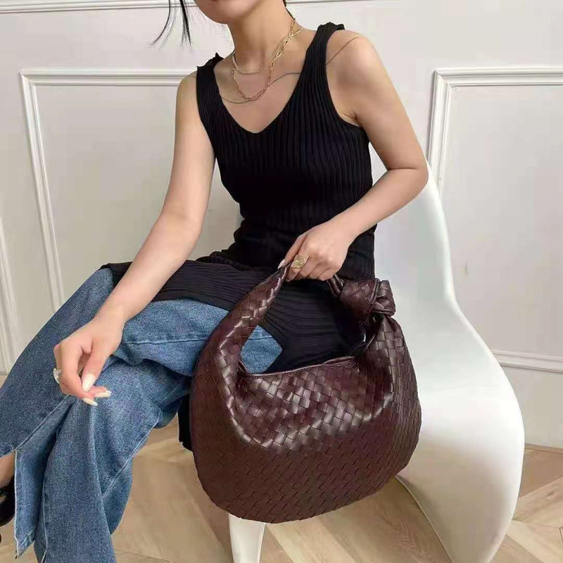 2022 Fashion woven bag luxury designer handbag brand women tote bag lady shoulder bags PU spring bags leather casual handbag
