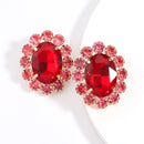 Pauli Manfi New Fashion Women Rhinestone Multicolor Earrings Elegant Ladies Personality Super Large Stud Earrings