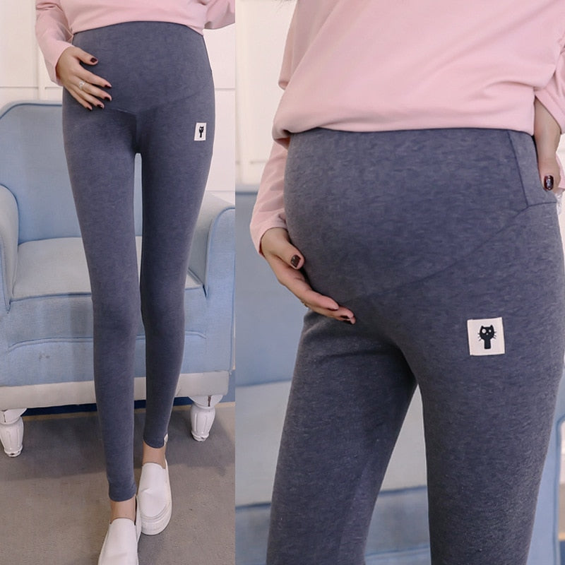 Leggings de maternidad cintura ajustable mujeres embarazadas Ropa de embarazo pantalones Ropa Mujer Embarazada Premama Enceinte suave Delgado