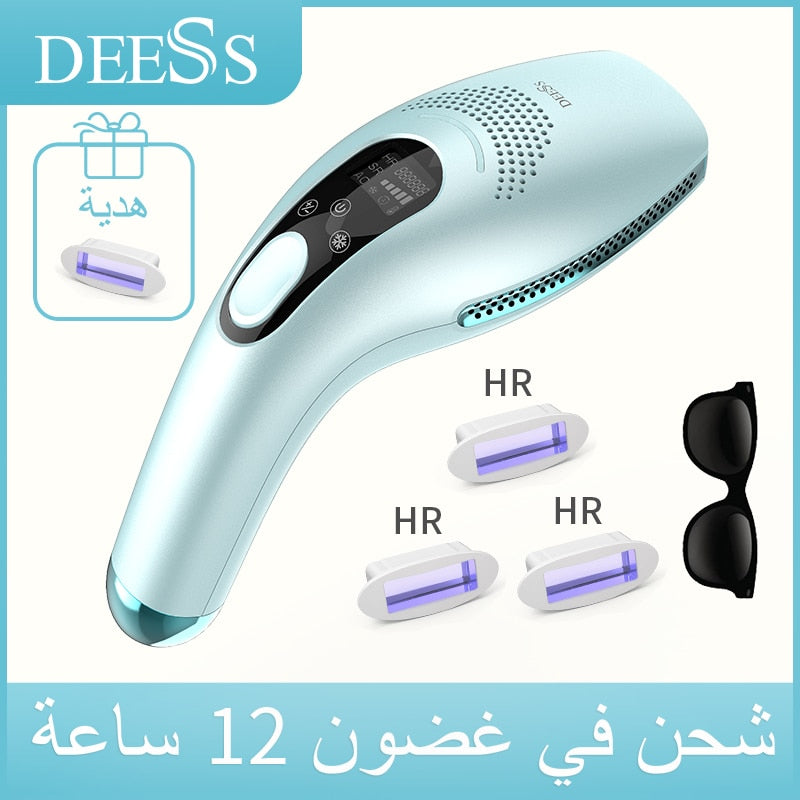 DEESS GP590 Laser Epilator Hair Removal Permanent 0.9s Painless Cool Ipl Laser Hair Removal Machine Unlimited Flashes Dropship