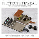Sunglasses Organizer Box Multi-slot Eyeglasses Storage Folding Portable Glasses Travel PU Leather Case Home Storage Dropshipping