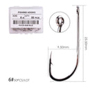 50pcs/ Box Long Shank Fishing Hook 1#-10# Fish Hooks High Carbon Steel Sharp Barbed Offset Narrow Bait Hook Fishhook