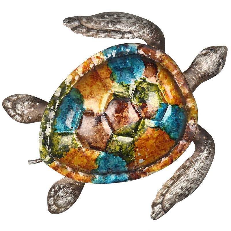 Colorful Turtle Wall Decor Coast Ocean Sea Wall Art Iron Animal Wall Decor Home Bedroom Decoration animal head wall decoration