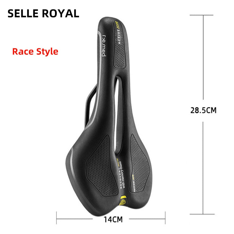 SELLE ROYAL MTB Bike Bicycle Saddle Rail Hollow Breathable Absorption Rainproof Soft Memory Sponge Bike Cycling Seat Saddle