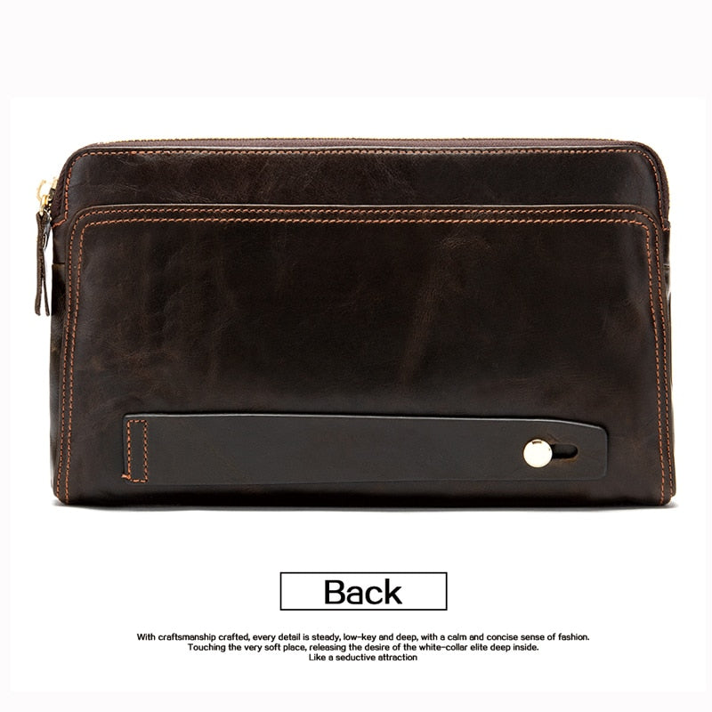 Westal Herren Geldbörse Echtleder Clutch Bag Herren Geldbörse Leder Geldbörse für Kreditkarte Handy Geldbörsen für Reisepass Geldbörsen