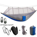 Camping/garden Hammock with Mosquito Net Outdoor Furniture 1-2 Person Portable Hanging Bed Strength Parachute Fabric Sleep Swing