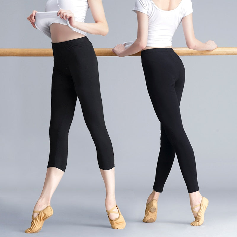 Women Cotton Ballet Pants Leggings Dancing Gymnastics Trousers Bodybuilding Daily Pants for Ballerina