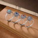 BALMORA 100% Real 925 anillos budistas de plata esterlina para mujer señora anillo giratorio tibetano oración Mantra anillo buena suerte anillo regalo