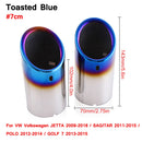 2 unids/set de cubiertas de tubos de escape de coche de acero inoxidable cromado para Audi A1 A3 A4 TT 2009-2015/VW Volkswagen PASSAT