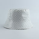 2021 Leather Dot Print Two side Reversible Bucket Hat Waterproof Fisherman Hat Sun Cap Fishing Hats For Women Men