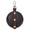 Contact's Crazy Horse Leather Men's Coin Purse Multifunctional Mini Wallet Vintage Small Money Bags for Earphone Free Engraving