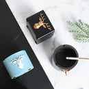 Cenicero a prueba de viento con diseño de cabeza de ciervo, Cenicero cuadrado redondo de resina Moden para el hogar, oficina, hotel, regalo al aire libre, Cenicero sin humo