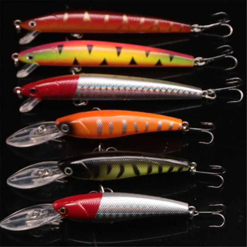 18 unids/lote todopoderoso conjunto de señuelos de pesca mixtos Wobbler Crankbaits Swimbait cebos duros cebo suave Spinner bajo aparejos de pesca de carpa